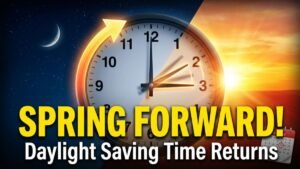 Daylight saving time returns. Here’s when we ‘spring forward.’
