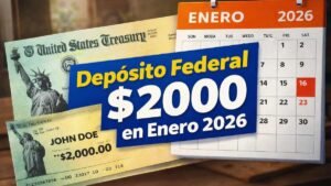 Depósito federal de 2000 dólares que llegará en enero de 2026: Guía completa para los beneficiarios