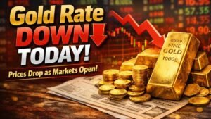 Gold Rate Down Today: Gold prices fall as soon as the market opens; know the rates for 22 and 24 carat gold.