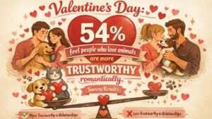 Valentine’s Day : 54% feel people who love animals are more trustworthy romantically